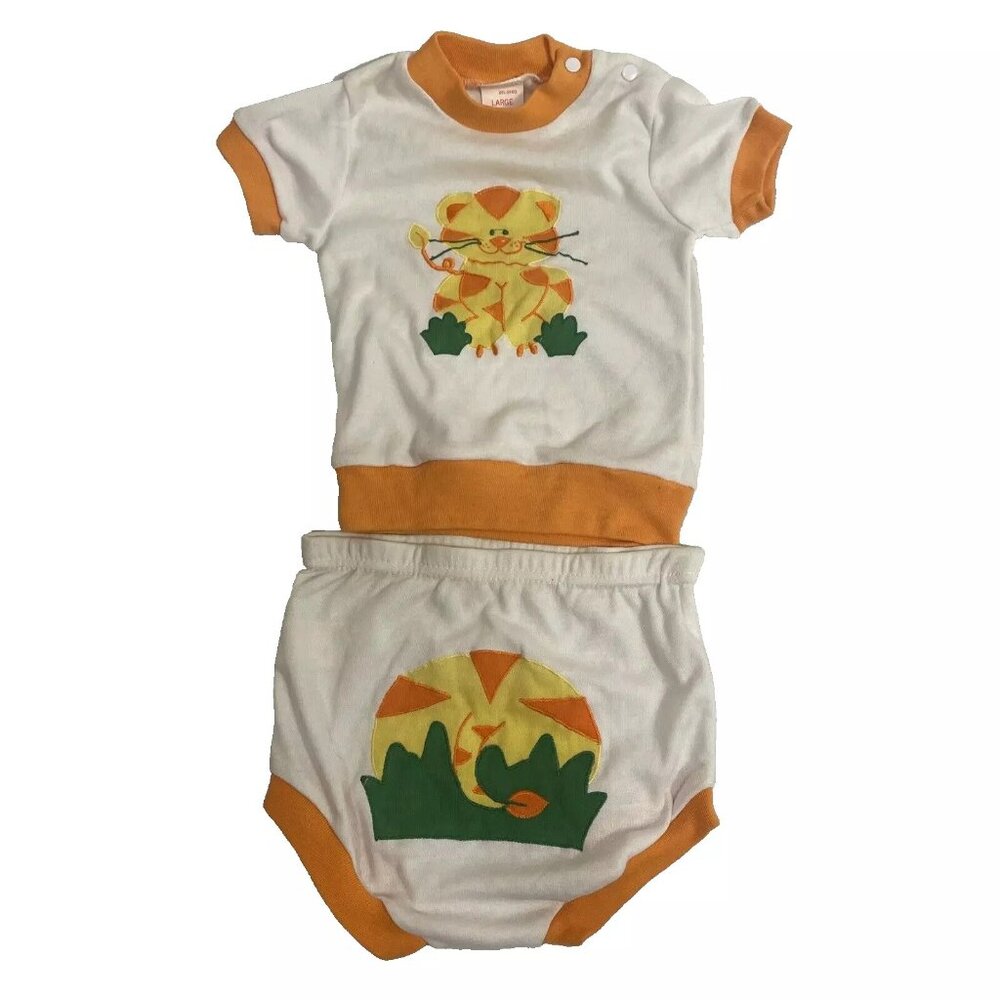Infant Outfit Top and Shorts Tiger Sears L Up to 31 Lbs Baby